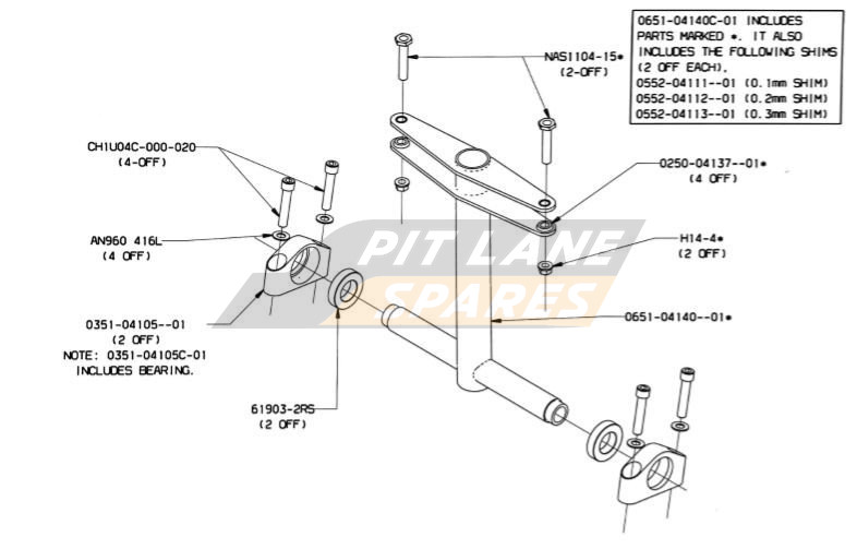 REAR T-BAR & MTG BLOCK ASSY